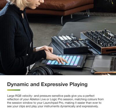 71ds1E8PLL. AC SL1500 Novation Launchpad Pro MK3, MIDI 64-Grid Controller and Sequencer for Ableton Live, Logic Pro and Hardware, 64 Sensitive RGB Pads, Dynamic Note Playing, Chord and Scale Modes