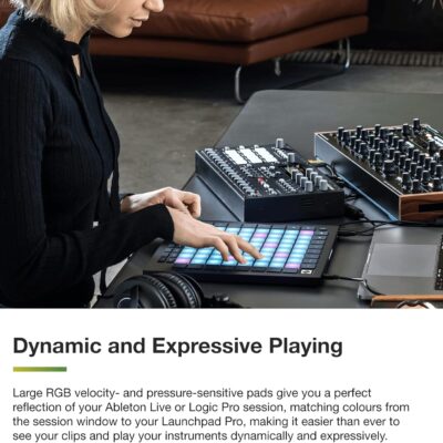 71ds1E8PLL. AC SL1500 Novation Launchpad Pro MK3, MIDI 64-Grid Controller and Sequencer for Ableton Live, Logic Pro and Hardware, 64 Sensitive RGB Pads, Dynamic Note Playing, Chord and Scale Modes