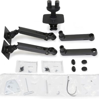 Ergotron – LX Dual Monitor Arm, VESA Desk Mount – for 2 Monitors Up to 27 Inches, 7 to 20 lbs Each – Matte Black