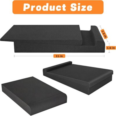2 Pack Studio Monitor Isolation Pads for 5-6 Inches Speakers Sound Insulation Studio Foam Prevents Vibrations Acoustic Speaker Isolation Pad High Density Fits Most Stands