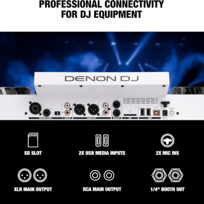 71f7PQB8gIL. AC SL1500 Denon DJ SC LIVE 4 WHITE – Standalone DJ Controller with Stems on 4-Decks, Wi-Fi Streaming, Build-in Speakers, Serato DJ and Virtual DJ Compatible