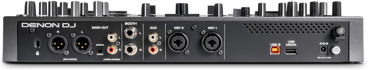 Denon DJ PRIME GO+ Portable DJ Controller and Mixer with Stem Separation, 2 Decks, Wi-Fi Streaming, Bluetooth, Lights Control, 7 Screen and Battery