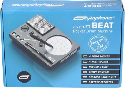 Stylophone Beat – Compact Stylus Drum Machine | 4 Drum Kits & 4 Bass Sounds | Rhythm Machine Beat Maker | Drum Loop Machine