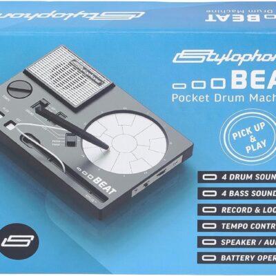 Stylophone Beat – Compact Stylus Drum Machine | 4 Drum Kits & 4 Bass Sounds | Rhythm Machine Beat Maker | Drum Loop Machine