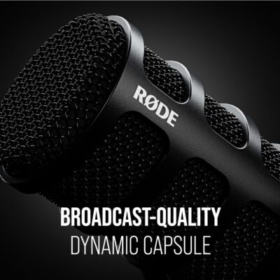 RØDE PodMic USB Versatile Dynamic Broadcast Microphone With XLR and USB Connectivity for Podcasting, Streaming, Gaming, Music-Making and Content Creation (Black)