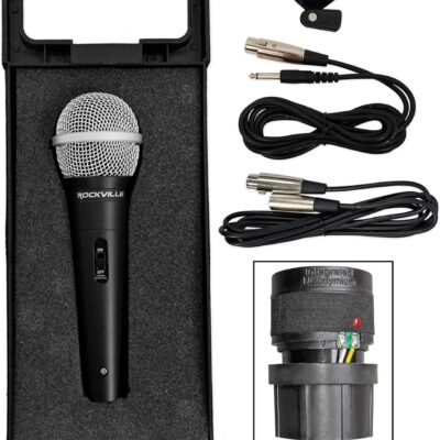 71g7kZc4eUL. AC SL1500 Audiosavings Bundle: Novation Circuit Tracks MIDI USB Rechargeable Groovebox w/Synths/Drums/Sequencer Bundle with Rockville RMC-XLR High-End Metal DJ Handheld Wired Microphone Mic w 2 Cables (2 Items)