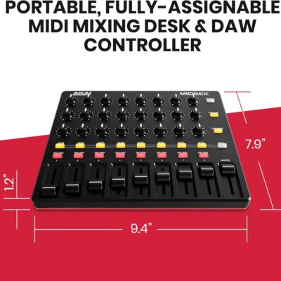 71gNO6C3OSL. AC SL1500 Akai Professional MIDImix – USB MIDI Controller Mixer with Assignable Faders and Master Fader, 24 Knobs and 16 Buttons, 1 to 1 Mapping With Ableton Live