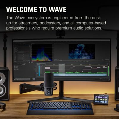 Elgato Wave Mic Arm LP – Premium Low Profile Microphone Arm with Cable Management Channels, Desk Clamp, Versatile Mounting, and Fully Adjustable – For Podcasting, Streaming, Gaming, and Home Office