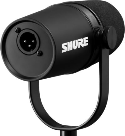 Shure MV7X XLR Dynamic Microphone – Voice-Isolating Cardioid Mic for Podcasting, Vocal Recording & Broadcasting, All-Metal, Black