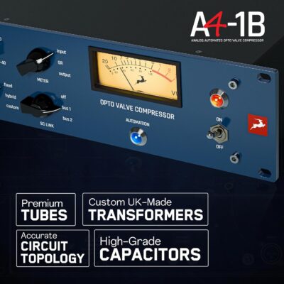 Antelope Audio A4-1B Optical Compressor — Optical Tube Compressor w/Analog Signal Path & Custom Transformers — DAW Integration, Remote Control & Automation — Analog Automated Opto Valve Compressor