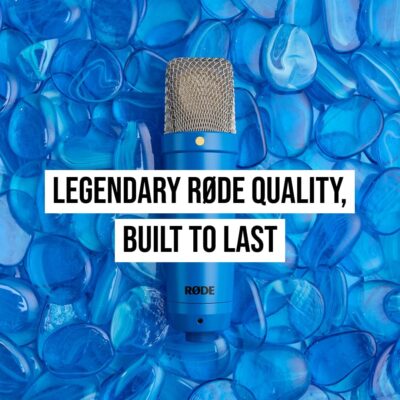 RØDE NT1 Signature Series Large-Diaphragm Condenser Microphone with Shock Mount, Pop Filter and XLR Cable for Music Production, Vocal Recording, Streaming and Podcasting (Cobalt)