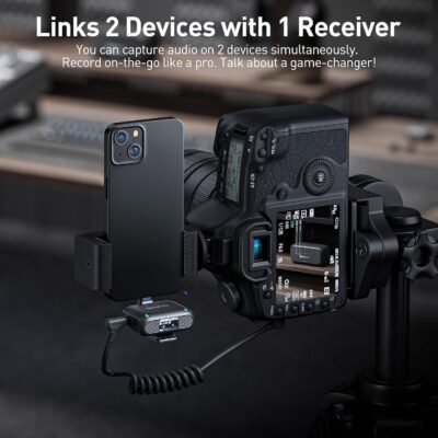71hgAVXiRQL. AC SL1500 Saramonic BLINK500B2+ Wireless Lavalier Microphone for iPhone/Camera/Android, Detail-Rich Audio, 40h Battery Life, Clip on Wireless Lapel Mic for Live Streaming Video Conference Recording