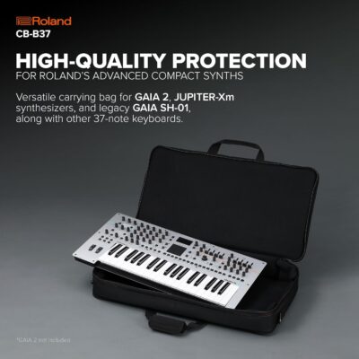 71i78w4DfLL. AC SL1500 Roland CB-B37 Keyboard Bag | Versatile Carrying Bag for GAIA 2, JUPITER-Xm Synthesizers, SH-01 & Other 37-Note Keyboards | Durable Exterior Materials | Thick Padding & Soft Fleece Interior