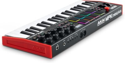 Akai Professional MPK Mini Plus – USB MIDI Keyboard Controller with 37 Mini Keys, 8 MPC Pads, Sequencer, MIDI/CV/Gate I/O, Music Production Software and Native Instruments Sound Package