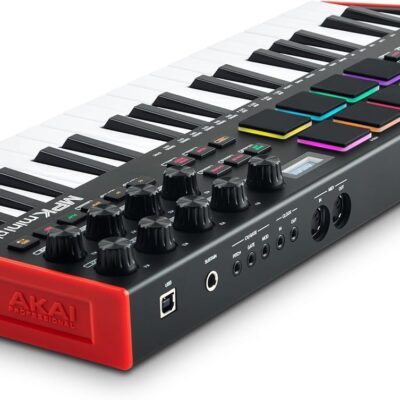 Akai Professional MPK Mini Plus – USB MIDI Keyboard Controller with 37 Mini Keys, 8 MPC Pads, Sequencer, MIDI/CV/Gate I/O, Music Production Software and Native Instruments Sound Package