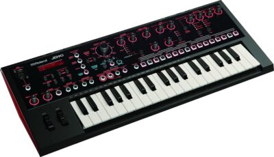Roland JD-XI 37-Key Interactive Analog/Digital Crossover Synthesizer, Black & Hosa CPP-202 Dual 1/4 TS to Dual 1/4 TS Stereo Interconnect Cable, 2 Meters