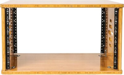 71jIUZNfIL. AC SL1500 Sound Town DIY 6U Solid Carbonized Bamboo Studio Equipment Rack w/ 14.2 Depth, Ventilation for Recording Room, PA/DJ Pro Audio, Home Audio (STBR-6U)