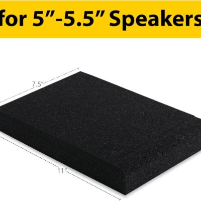 Sound Addicted – Studio Monitor Isolation Pads for 5 Inch Monitors, Pair of Two High Density Acoustic Foam which Fits Most Speaker Stands | SMPad 5