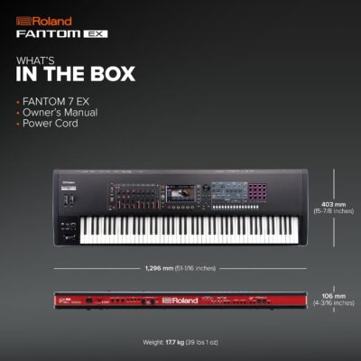 71jiXrd3eiL. AC SL1500 Roland FANTOM 7 EX Synthesizer | Midline FANTOM with 76 Synth-Action Keys | Updated & Enhanced with the Latest Technology | Advanced Sound Engines | Over 7000 Onboard Sounds | Deep DAW Integration