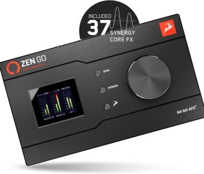 Zen Go Synergy Core, Audio Interface, 4×8 Bus-Powered USB-C Interface For Recording Music, with Onboard Real-Time Audio Recording Effects, USB Connectivity – Antelope Audio