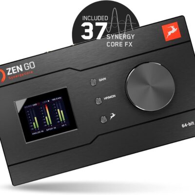 Zen Go Synergy Core, Audio Interface, 4×8 Bus-Powered USB-C Interface For Recording Music, with Onboard Real-Time Audio Recording Effects, USB Connectivity – Antelope Audio