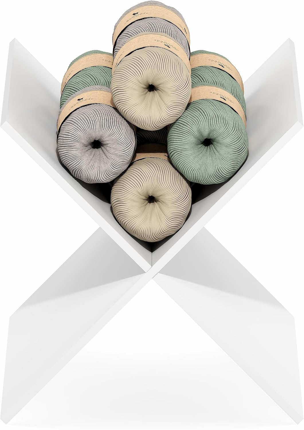 Furinno Cubicle Cube Insert, X-Shelf Cube Organizer, 3-Shelf Accessory, Fits into Furinno Triple Thick Cubes, IKEA Kallax, for Organizers and Storage, White