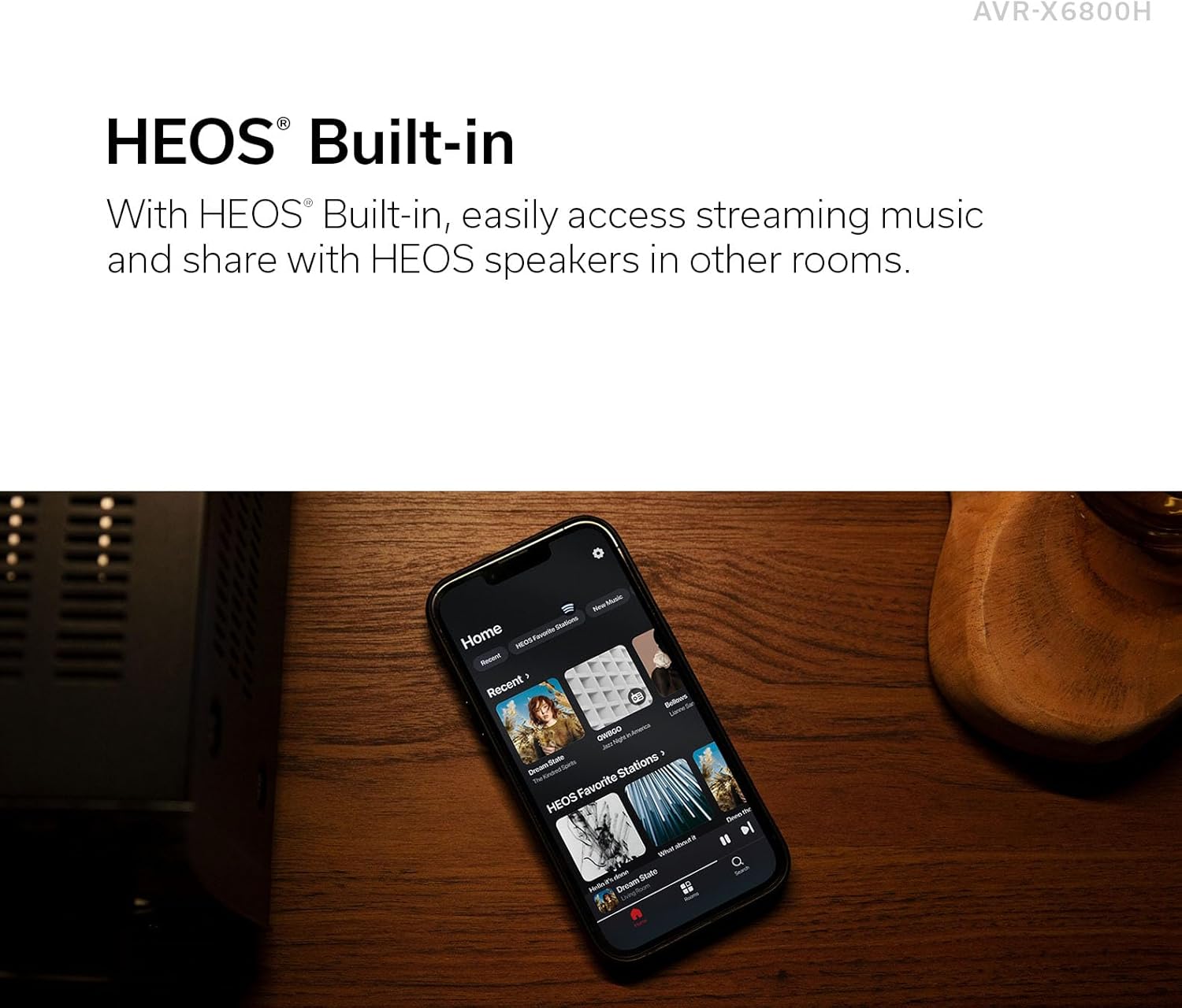 Denon AVR-X6800H 11.4 Channel AV Receiver – 140W/Ch, Built-in HEOS, WiFi, & Bluetooth – Dolby Vision, HLG, HDR10+, Dynamic HDR & Dolby Atmos Height Virtualization – Home Audio Receivers & Amplifiers