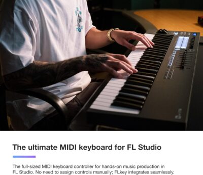 Novation FLkey 49 MIDI Keyboard – Seamless FL Studio Integration with Chord Mode and Scale Mode. All the software you need for Music Production