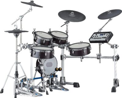 Yamaha DTX10K-X Electronic Drum Kit with TCS Pads (Black Forest) (4 Items)