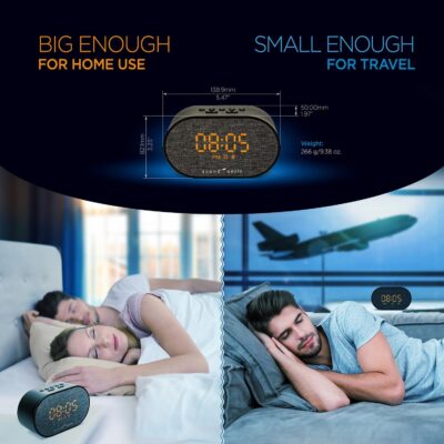 71kXZ VFqsL. AC SL1500 Sound Oasis® Bluetooth Tinnitus Sound Therapy System® Alarm Clock – Sleep Better, Manage and Mask Tinnitus, 30 Built-in Sounds for Tinnitus Relief, Sleep-Friendly Lighting, Travel Friendly (BST-150T)