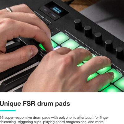 Novation Launchkey 37 MK4 — Compact 37 Key, USB, MIDI Keyboard Controller with DAW Integration. Chord Mode, Scale Mode, 8 Drum Pads, and Arpeggiator — Includes Software Bundle for Music Production