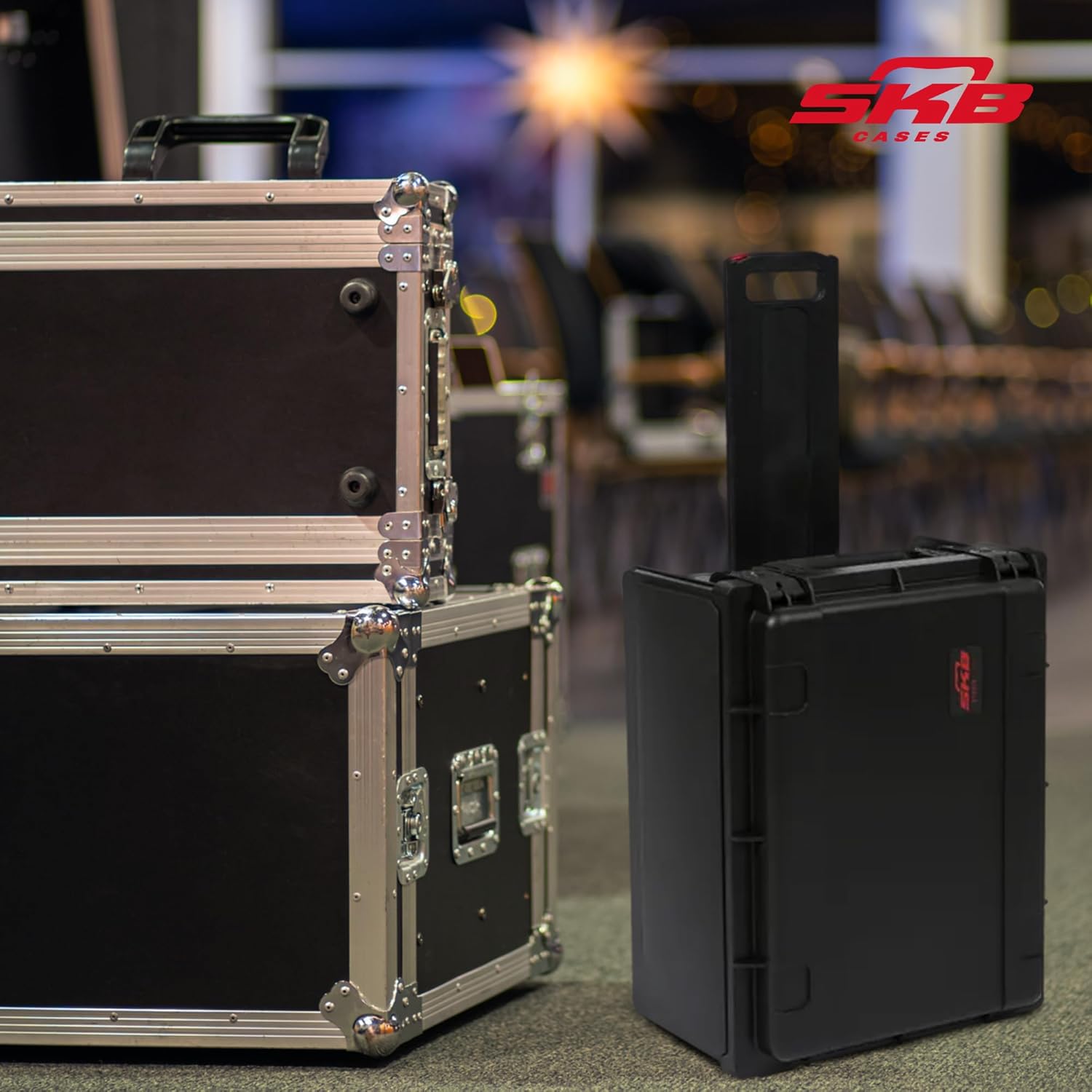 SKB Studio Flyer Rack Case 4U – Durable Mobile Studio Solution with Injection Molded Shell, TSA Locks, and Wheels for Musicians, DJs, and Producers – Securely Transport and Protect Your Gear