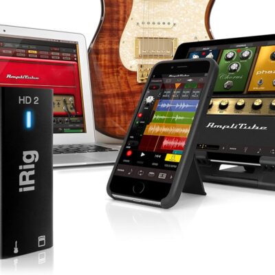IK Multimedia iRig HD 2 guitar audio interface for iPhone, iPad, Mac, iOS and PC with USB-C, Lightning and USB cables and 24-bit, 96 kHz music recording