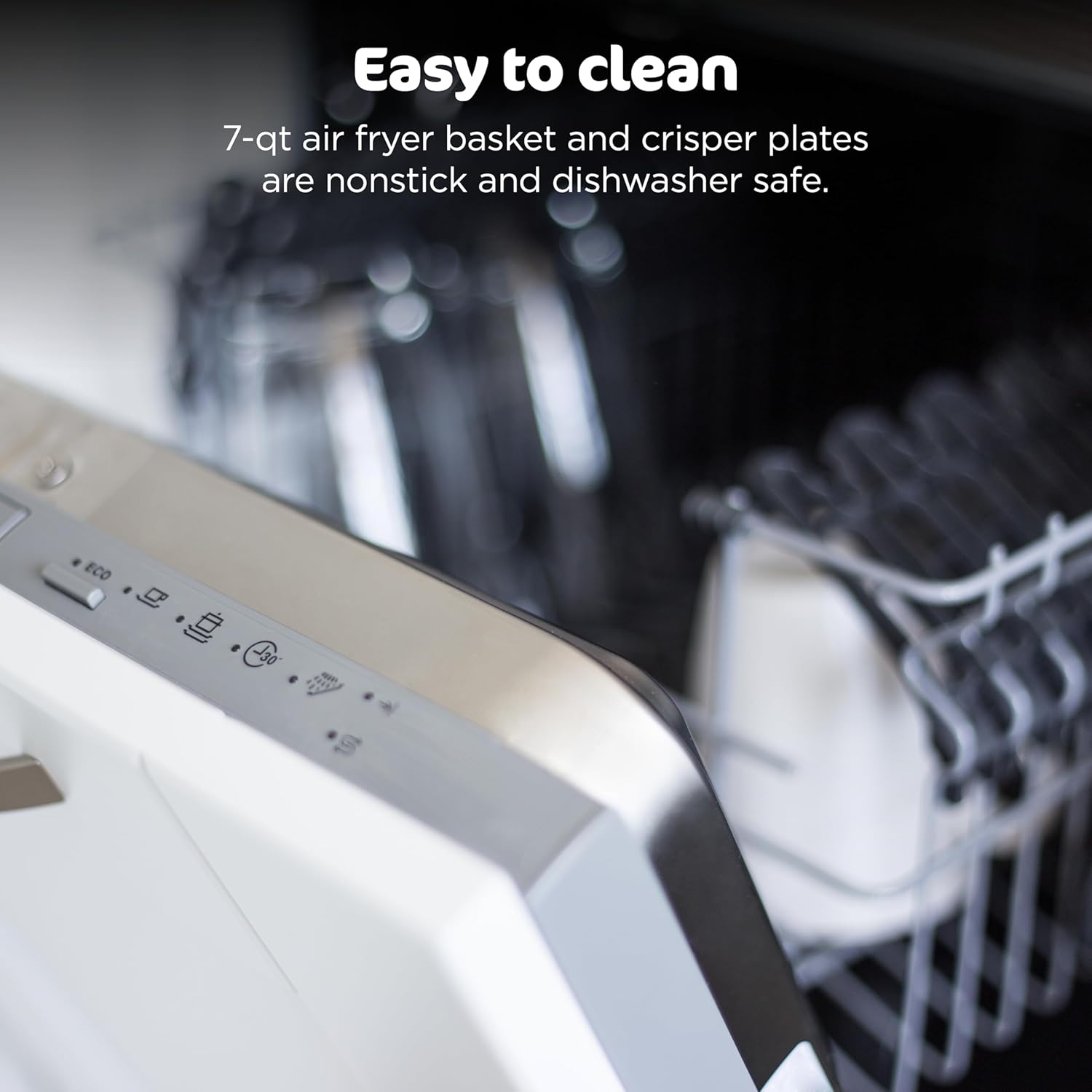 Ninja Foodi Air Fryer | 6-in-1 with 7-QT MegaZone & Basket Divider for Large Proteins & Full Meals | Cook 2 Foods at Once | 450° F | Air Fry, Roast, Broil, Dehydrate, Keep Warm & Bake | Black | DZ071