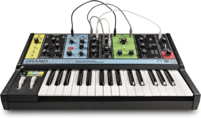 MOOG Grandmother Semi-Modular Analog Keyboard Synthesizer with 32 Keys, Built-In Arpeggiator, Sequencer and Spring Reverb Tank