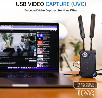 Hollyland Cosmo C1 [Official] 1000ft Wireless HDMI/SDI Video Transmission System 40ms 1080P 12-20Mbps 5G Image&Audio Transmitter Receiver, Embedded UVC Live Stream Seamless Channel Switch SDI-Loopout