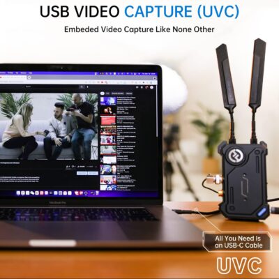 Hollyland Cosmo C1 [Official] 1000ft Wireless HDMI/SDI Video Transmission System 40ms 1080P 12-20Mbps 5G Image&Audio Transmitter Receiver, Embedded UVC Live Stream Seamless Channel Switch SDI-Loopout