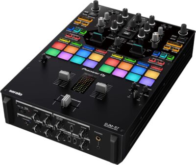 Pioneer DJM-S7 DJ Mixer – Bundle with Stand, Headphones, and Austin Bazaar Polishing Cloth