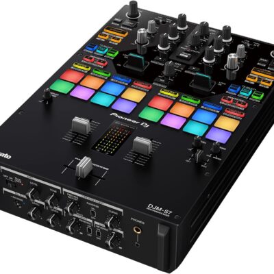 Pioneer DJM-S7 DJ Mixer – Bundle with Stand, Headphones, and Austin Bazaar Polishing Cloth