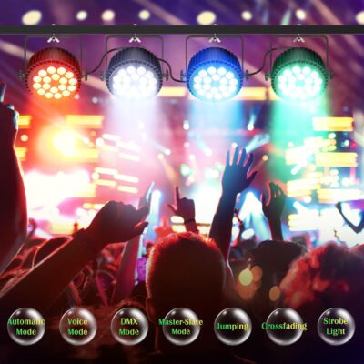 Par Lights 18LED Stage Lights, UKing RGBW 4in1 216W Uplight Stage Lighting Effect by DMX and Sound Activated Control Wash Light for Wedding Parties Church Club DJ Live Show