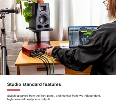 Focusrite Scarlett 18i16 4th Gen USB Audio Interface, for Songwriting, Music Production, Recording, and Podcasting — High-Fidelity, Studio Quality Recording, and All the Software You Need to Record