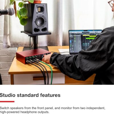 Focusrite Scarlett 18i16 4th Gen USB Audio Interface, for Songwriting, Music Production, Recording, and Podcasting — High-Fidelity, Studio Quality Recording, and All the Software You Need to Record