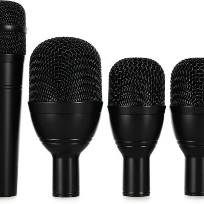 AUDIX FP7 Fusion Series 7-piece Drum Mic Kit for Kick, Snare, Toms, and Overheads with Travel Case – Black