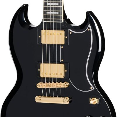 Epiphone Inspired by Gibson SG Custom, Ebony Gold Hardware with Bag