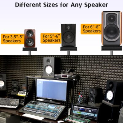 2 Pack Studio Monitor Isolation Pads for 5-6 Inches Speakers Sound Insulation Studio Foam Prevents Vibrations Acoustic Speaker Isolation Pad High Density Fits Most Stands