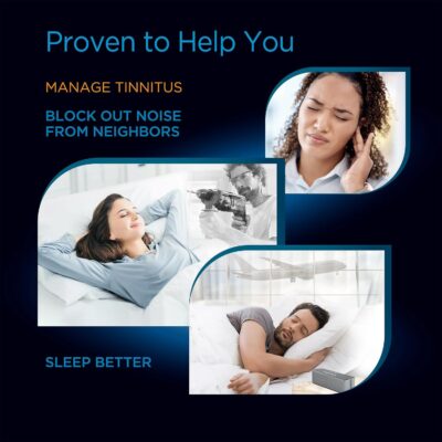 Sound Oasis Stereo Bluetooth Sound Machine for Sleep and Tinnitus Masking, 20 Non-Looping Soothing Sounds Plus Pink Noise, Hi-Fidelity Speakers, Portable Sound Therapy for Home, Baby, Office or Travel