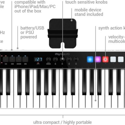 71pHu2CeFpL. AC SL1500 IK Multimedia iRig Keys I/O 49 オーディオ・インターフェイス&MIDIキーボード【国内正規品】