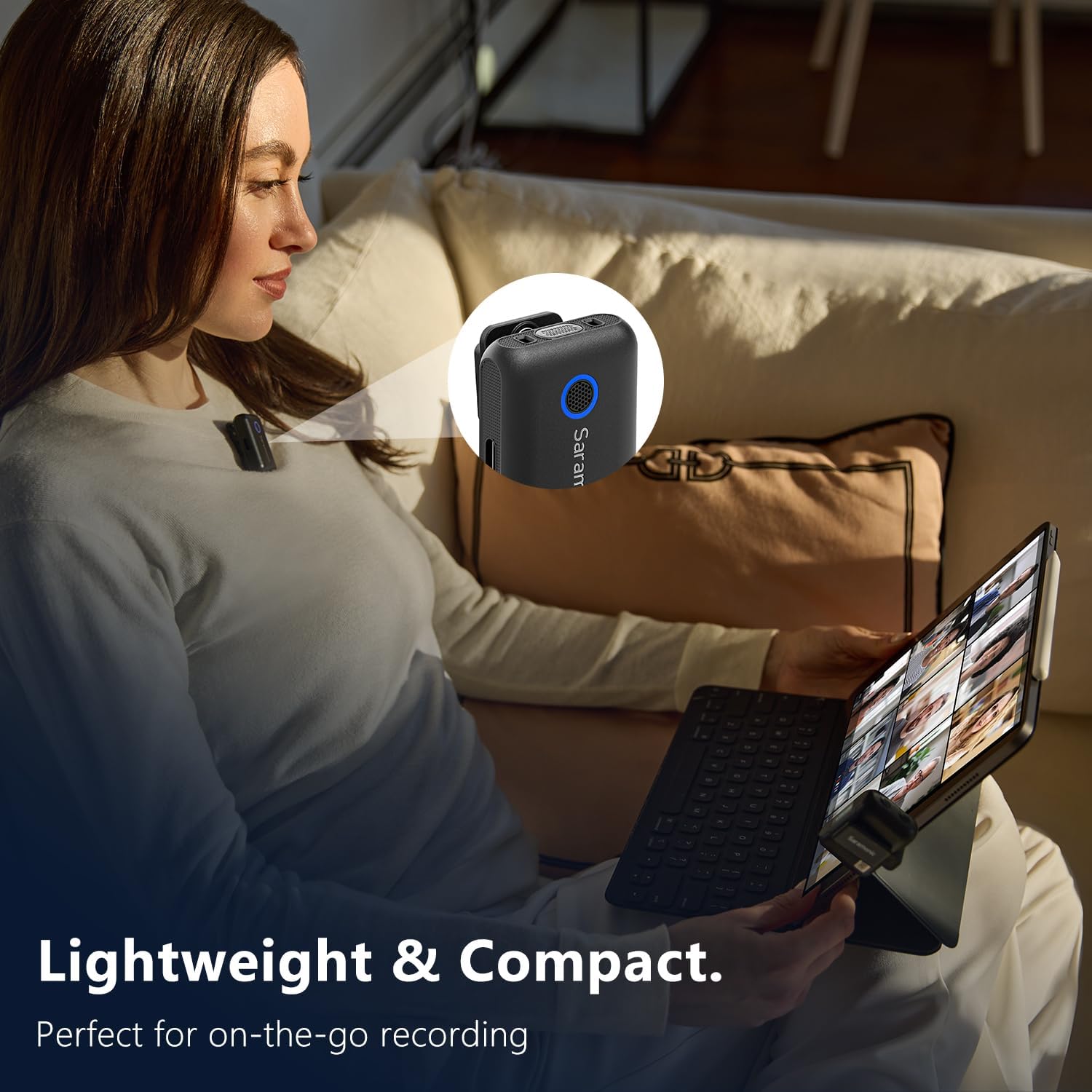 Saramonic BLINK500B2+ Wireless Lavalier Microphone for iPhone/Camera/Android, Detail-Rich Audio, 40h Battery Life, Clip on Wireless Lapel Mic for Live Streaming Video Conference Recording