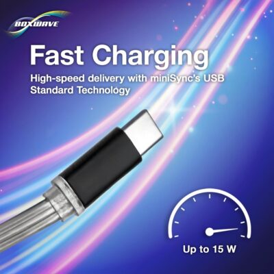 BoxWave Cable Compatible with Keith McMillen Instruments QuNeo MPE – miniSync – USB-A to USB Type-C, Retractable Cable 5 Pre-Set Lengths Avoid Tangles