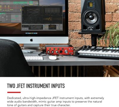 71pQtdmBtL. AC SL1500 1 Focusrite Clarett+ 4Pre USB Studio-Grade Audio Interface for Music Makers — Four Low-Noise, Low-Distortion Mic Preamps providing True-To-Life Sound